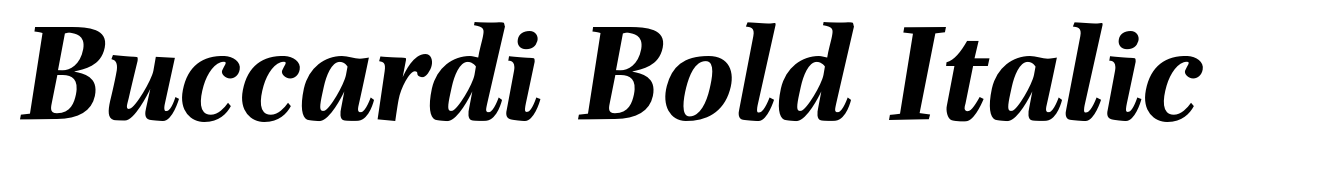 Buccardi Bold Italic